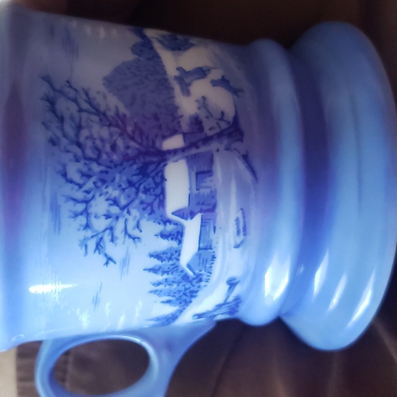 Vintage Currier & Ives mug, shaving brush included - Picture 3 of 5